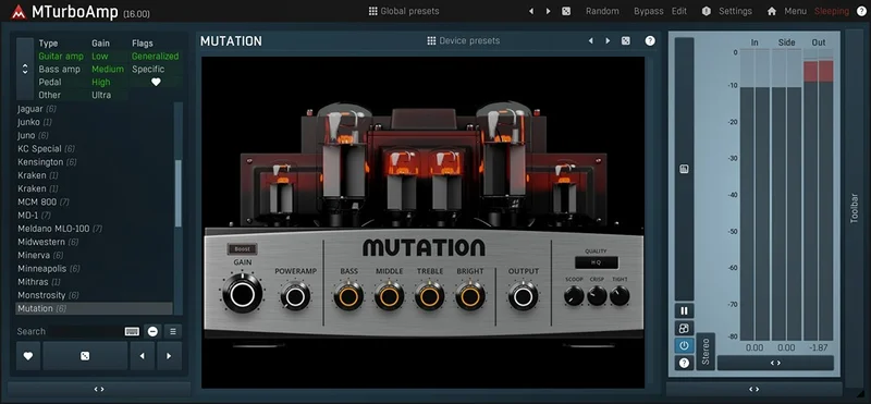MeldaProduction MTurboAmp interface