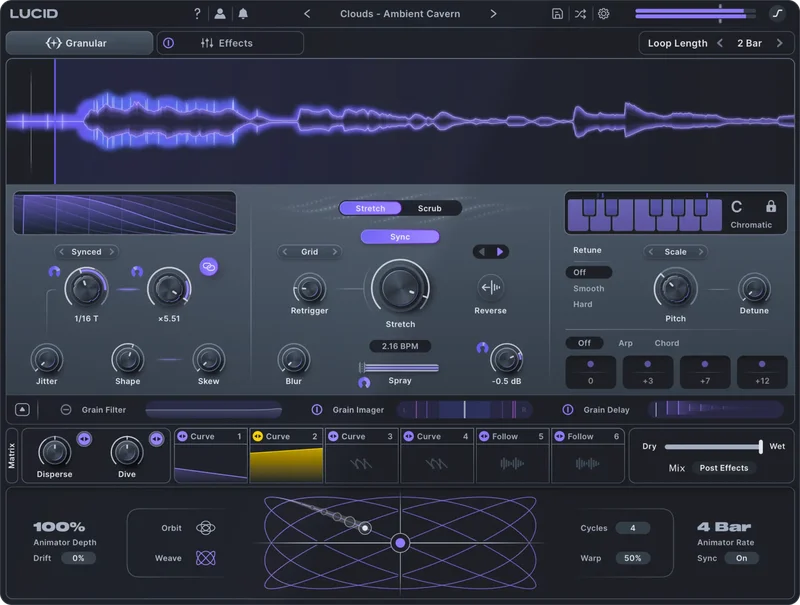 Minimal Audio Lucid interface