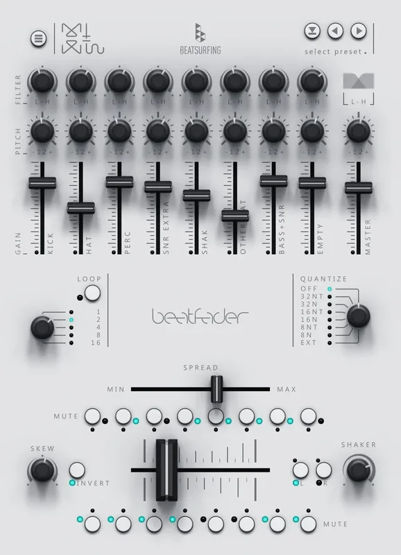 BEATSURFING beatfader interface