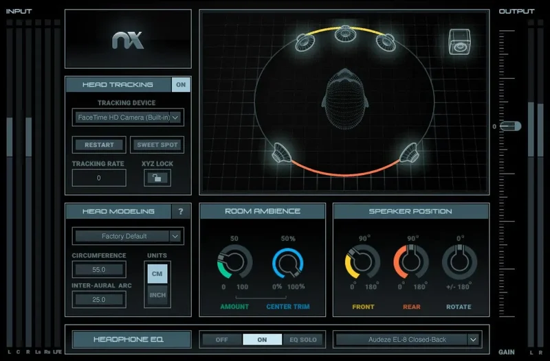 Waves Nx - Virtual Mix Room interface