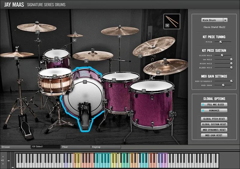 Room Sound Jay Maas Signature Series Drums 2.0 interface