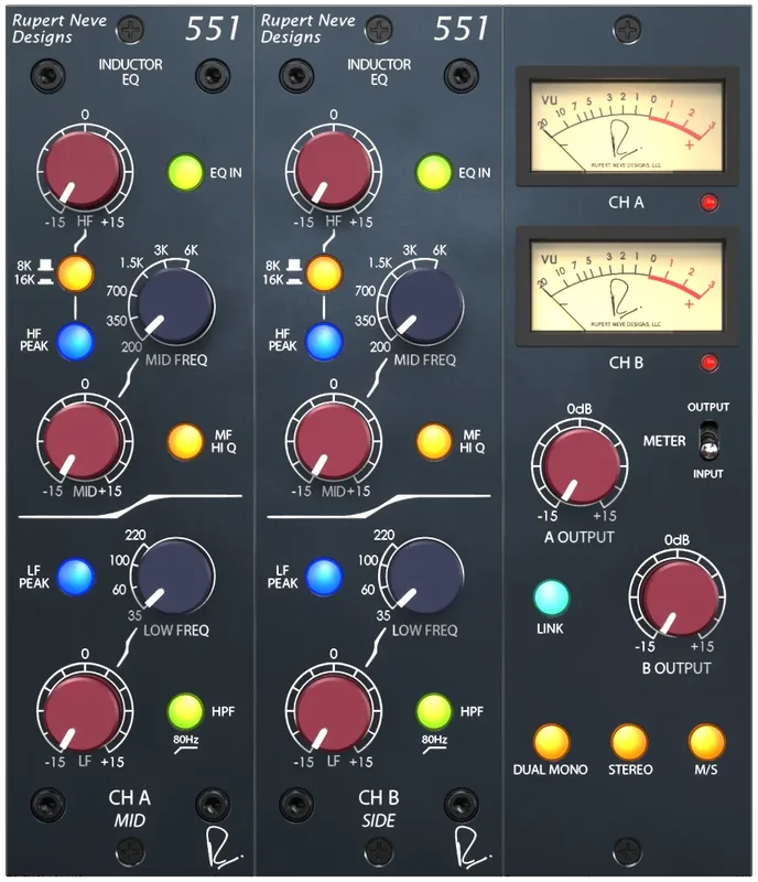Rupert Neve Designs 551 Inductor EQ interface