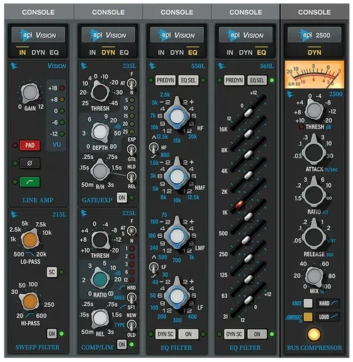 Universal Audio LUNA API Vision Console Emulation Bundle interface