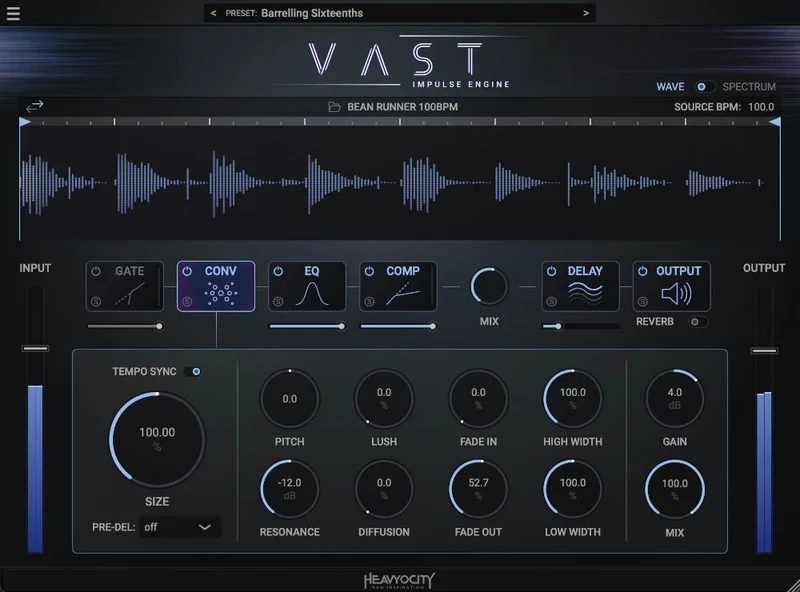 Heavyocity VAST - Impulse Engine interface