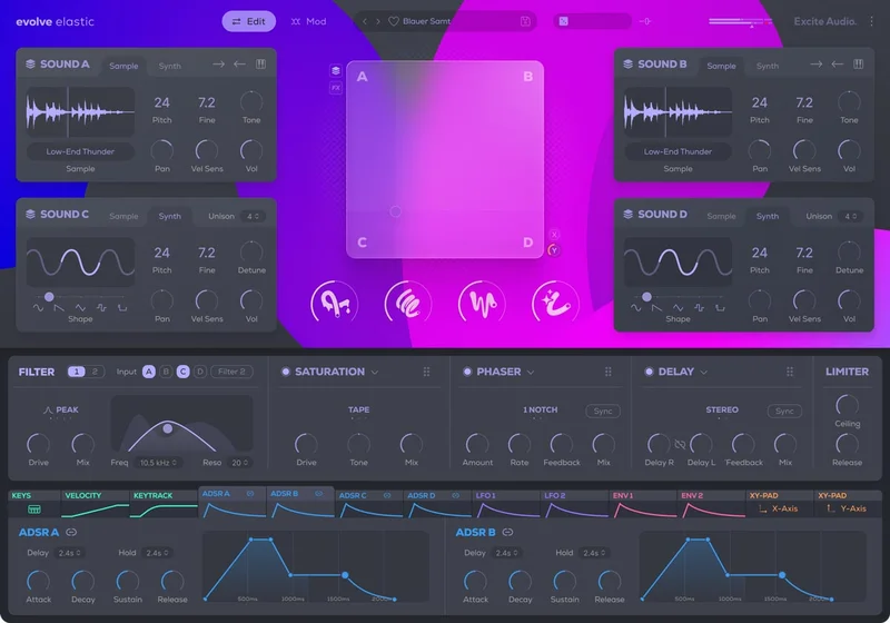 Excite Audio Evolve Elastic Upgrade from Evolve Elastic Lite interface
