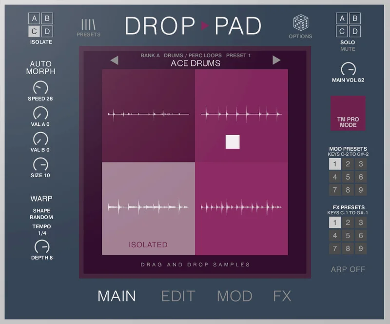 Loot Audio Drop Pad 3 interface