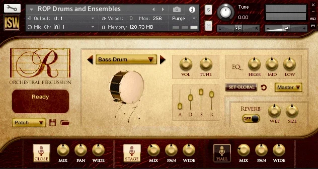 Impact Soundworks Rhapsody Orchestral Percussion interface