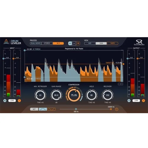SoundRadix Drum Leveler interface