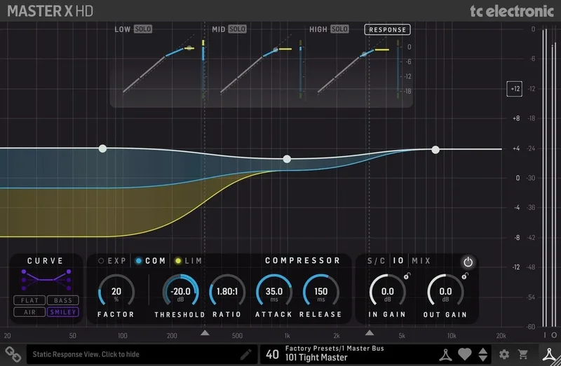 TC Electronic MASTER X HD - Easy Multiband Dynamics interface