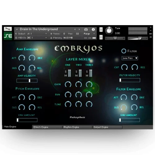 Soundethers Embryos Kontakt Library interface