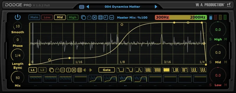 W. A. Production Dodge Pro interface