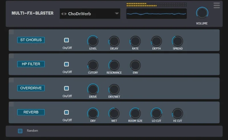 Audio Blast Multi Blaster FX interface
