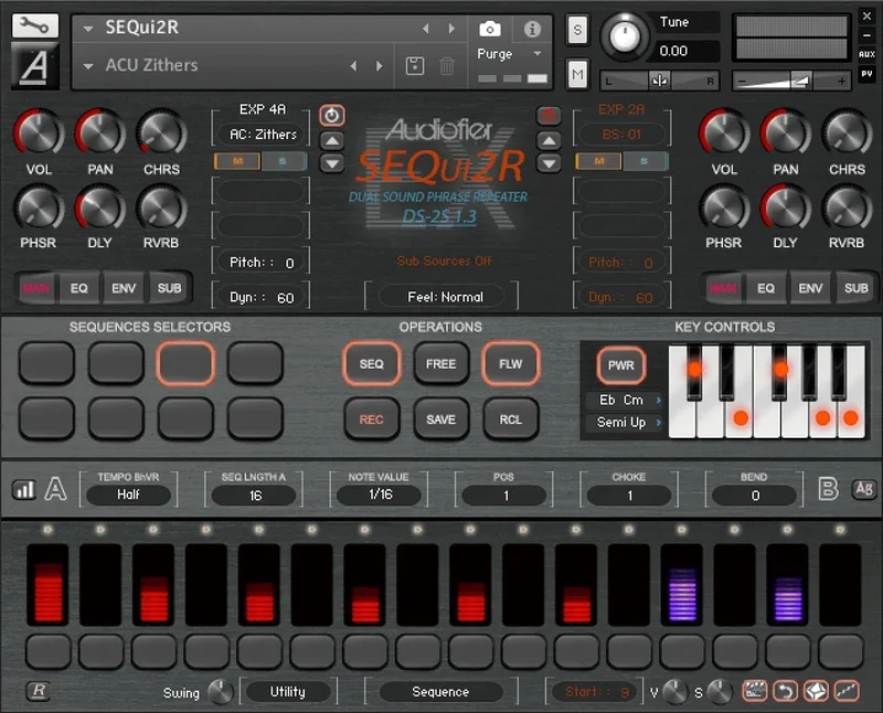 Audiofier SEQui2R EX interface