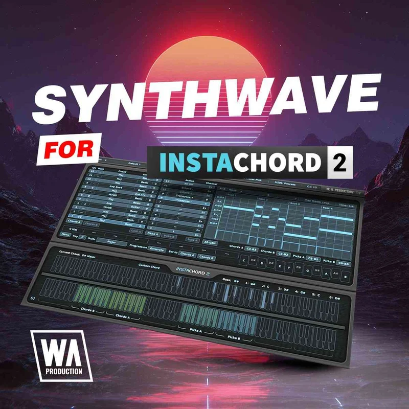 W. A. Production Synthwave for InstaChord 2 interface