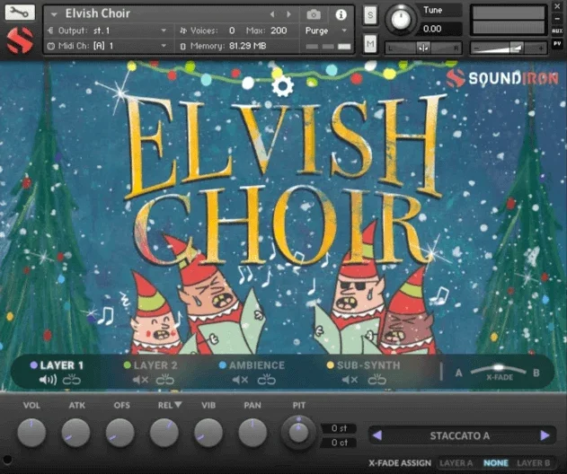 Soundiron Elvish Choir 2.0 interface