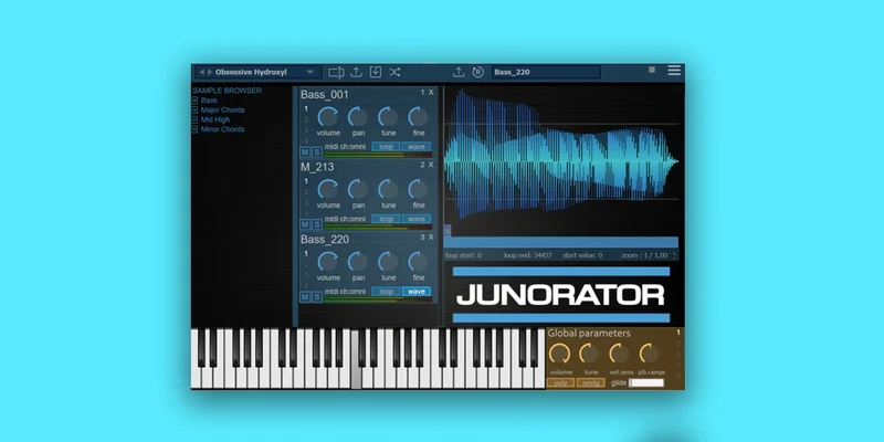 Audio Blast Junorator interface