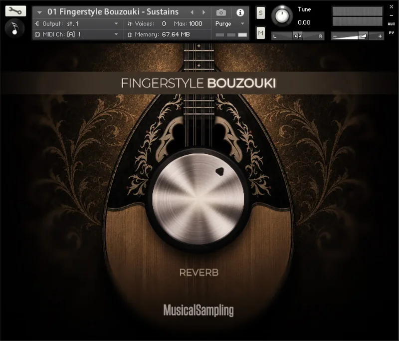 Musical Sampling Fingerstyle Bouzouki interface