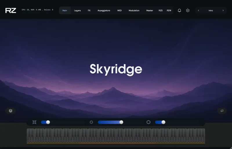 ZAK Sound Skyridge interface