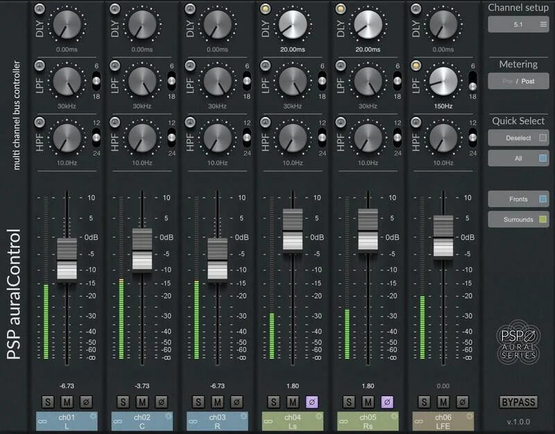 PSP Audioware auralControl interface