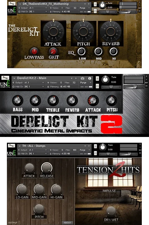 Unearthed Sampling Tension Drums interface