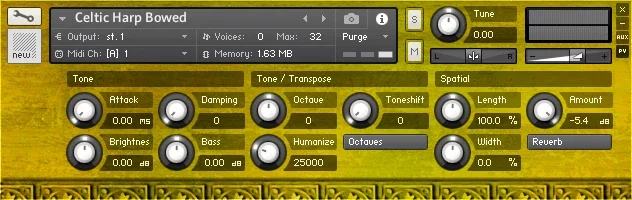 Impact Soundworks Plectra Series 2 - Highland Harps interface