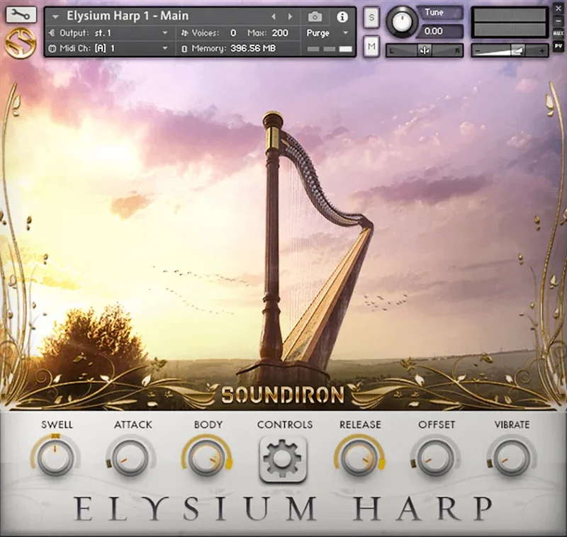 Soundiron Elysium Harp interface