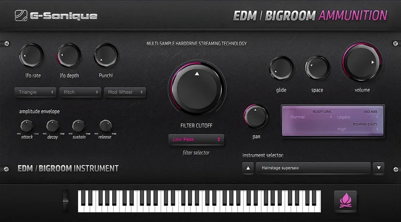 G-Sonique EDM Bigroom Ammunition interface
