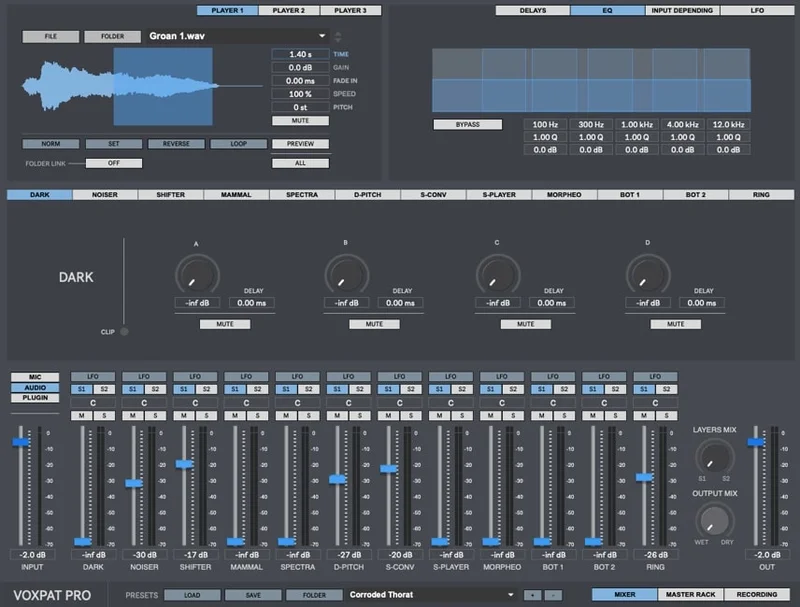 Digital Brain Instruments Voxpat Pro Upgrade from Voxpat 2 interface