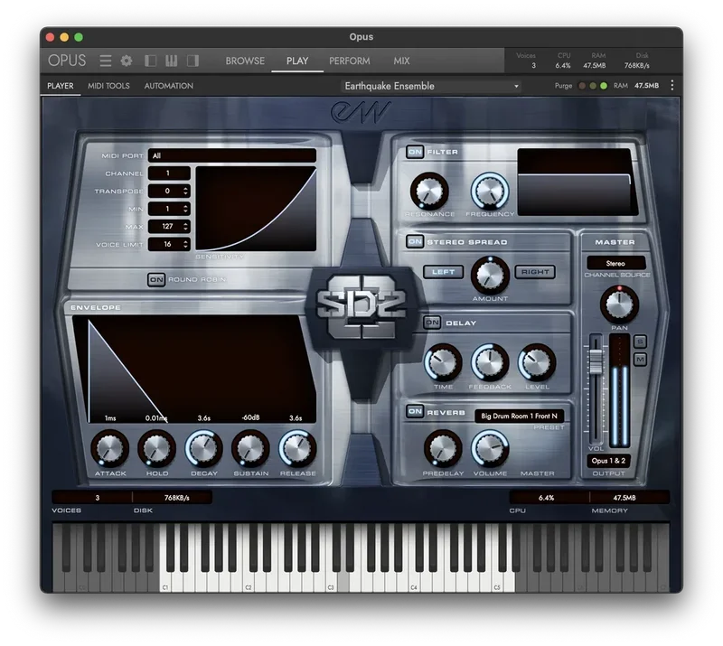 EastWest StormDrum 2 Pro Bundle interface