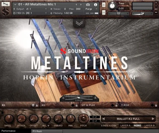 Soundiron Hopkin Instrumentarium: Metaltines interface
