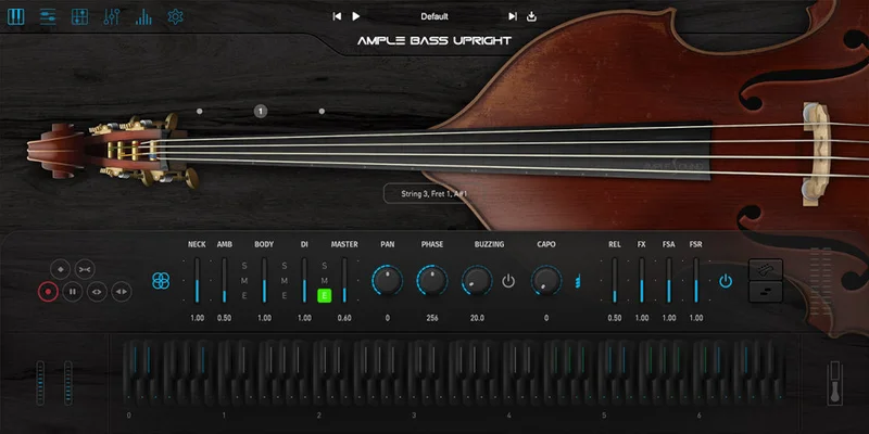 Ample Sound Ample Bass Upright interface