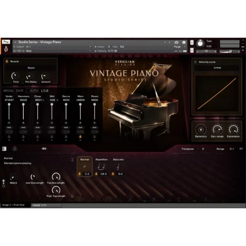 Versilian Studios Studio Series - Vintage Piano interface