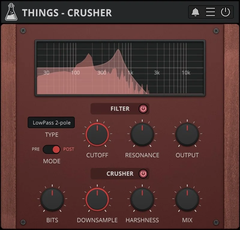 AudioThing Things – Crusher interface