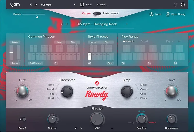 UJAM Upgrade ROWDY 2 interface