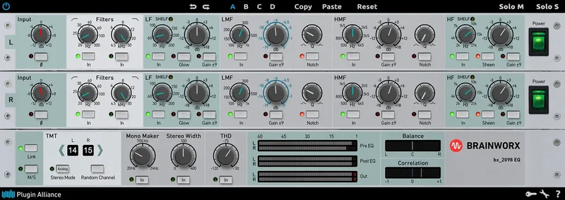 Brainworx bx_2098 EQ interface