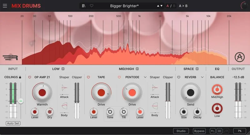 Arturia Mix DRUMS interface