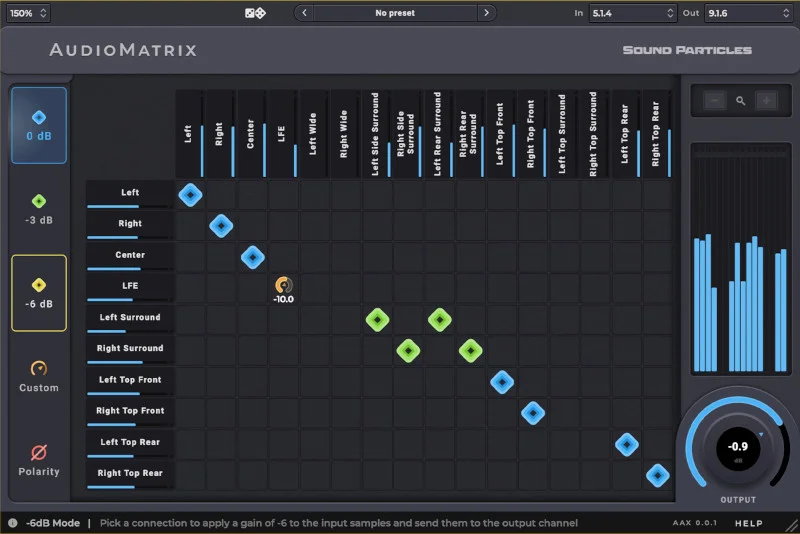 Sound Particles AudioMatrix interface