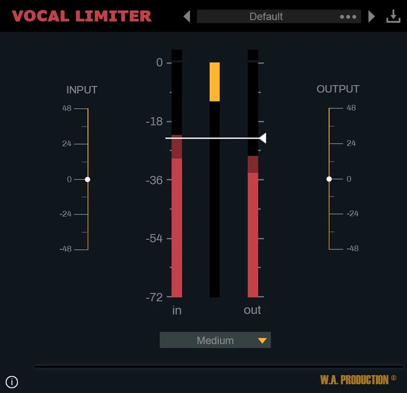 W. A. Production Vocal Limiter interface