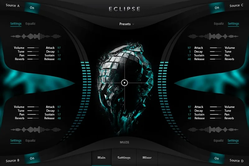 Muze Eclipse interface