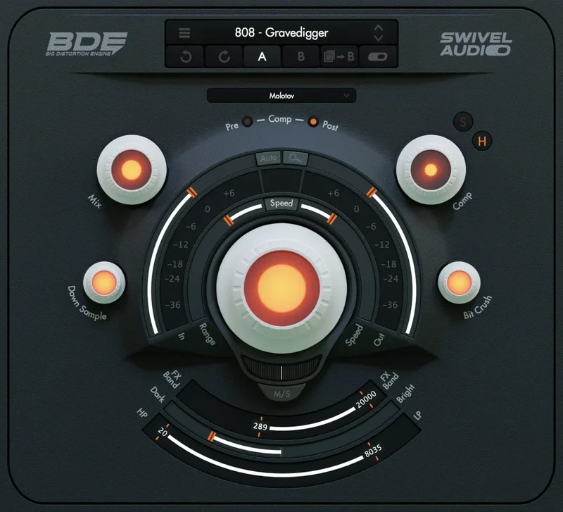 DJ Swivel BDE Big Distortion Engine interface