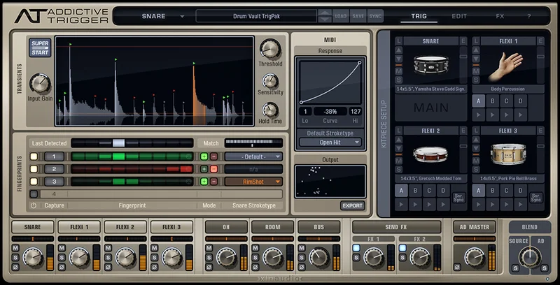 XLN Audio Addictive Trigger + Drum Vault Bundle interface