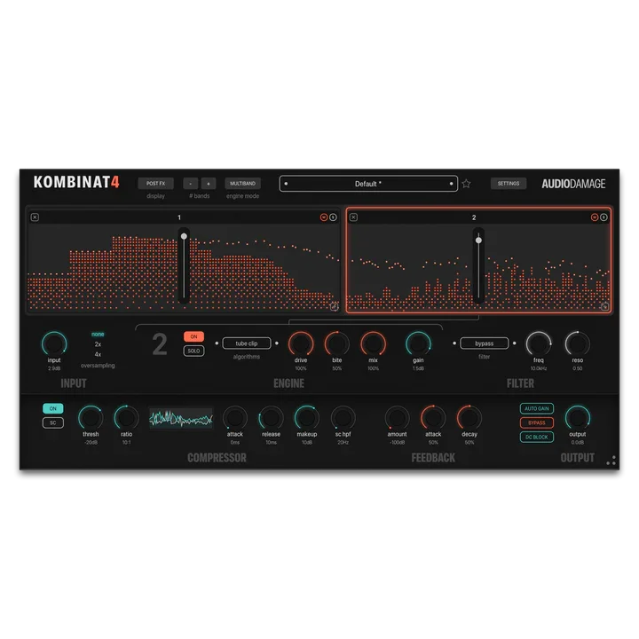Audio Damage Kombinat4 interface