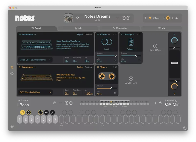 Future Audio Workshop Notes interface