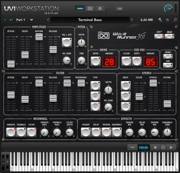 UVI WaveRunner interface