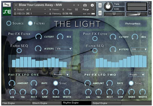 Loot Audio The Light interface