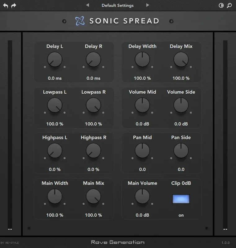 Rave Generation Sonic Spread interface