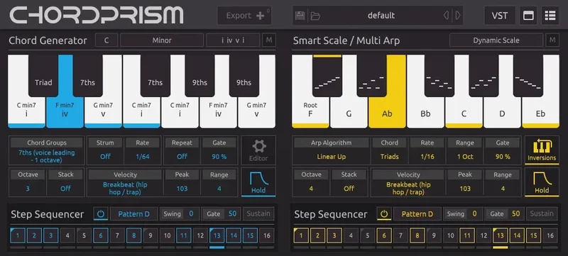 Chord Prism 2 interface