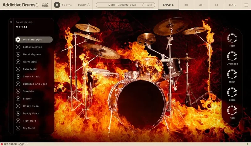 XLN Audio Addictive Drums 2: Metal ADpak interface