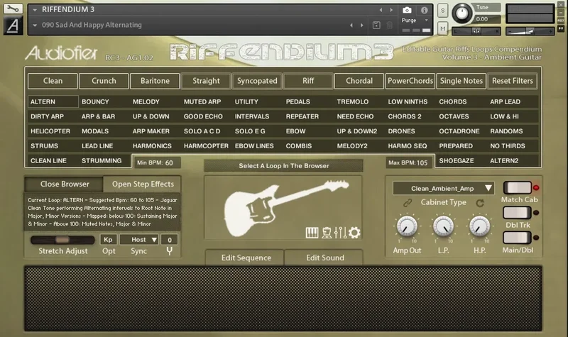 Audiofier Riffendium Vol. 3 interface