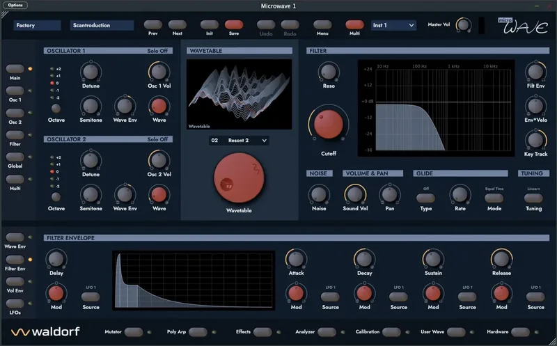 Waldorf Microwave 1 - Upgrade to Version 2 interface